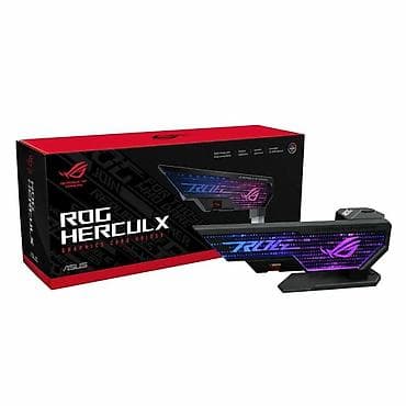 Стол компьютерлери жана комлектөөчүлөр: Подставка для видеокарты ASUS XH01 ROG Herculx, цвет черный — 1