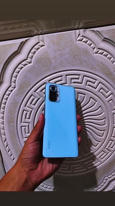 mini notebook: Redmi, Redmi Note 10 Pro, Б/у, 128 ГБ, цвет - Голубой, 1 SIM, 2 SIM — 1