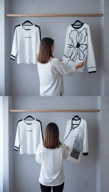 Лонгслив, цвет - Белый, Все размеры