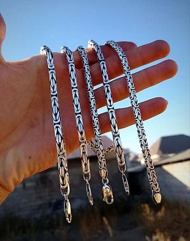 Жеке буюмдар: Чынжыр, Бисмарк, Үлгүсү 925, Эркектердики, Жаңы — 10