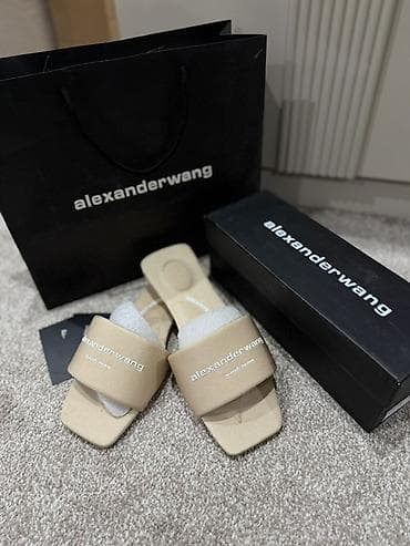 nike react: Бежевые шлёпанцы Alexander Wang Оригинал 39.5-40 размер Совершенно — 1