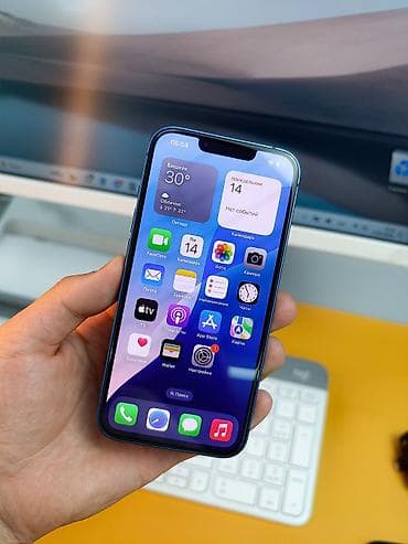 umiio a10 pro: IPhone 13, Б/у, 128 ГБ, Синий, Защитное стекло, Чехол, Коробка, 82 % — 6