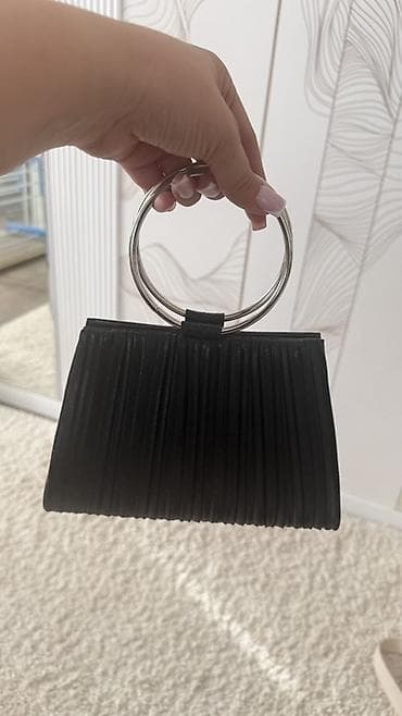 samsung a10s: Стильная женская вечерняя сумочка-клатч. - Цвет: черный - Фактура — 1