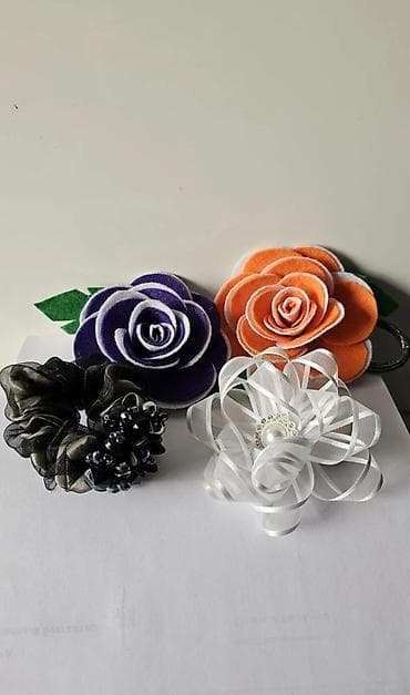 резиночки для волос: Аксессуар для волос, Детские, Материал: Текстиль, Б/у — 2