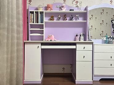 Детская гарнитура, Б/у, Для девочки, ДСП, цвет - Фиолетовый, Самовывоз