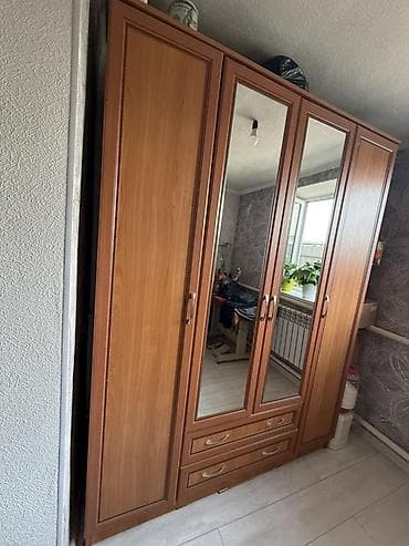 кровать и шкаф: Шифоньер, шкаф для одежды, Прямой, ЛДСП — 1
