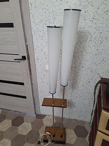 Дом и сад: Напольный торшер с двумя плафонами и полками Советский — 3