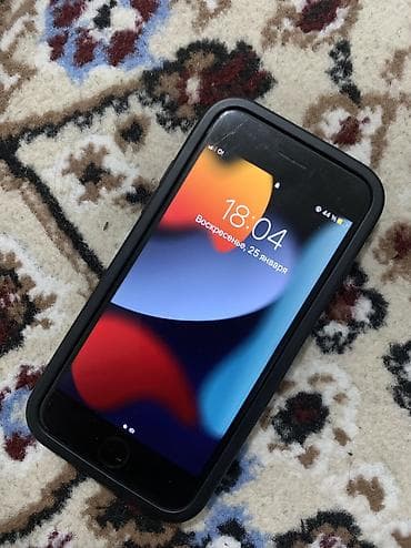 IPhone 7, Новый, 32 ГБ, Черный, Защитное стекло, Чехол, 100 %