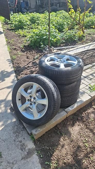r15 100 4: Колеса в сборе 215 / 55 / R 17, Лето, Б/у, Комплект, Легковые, Литые, отверстий - 5 — 1