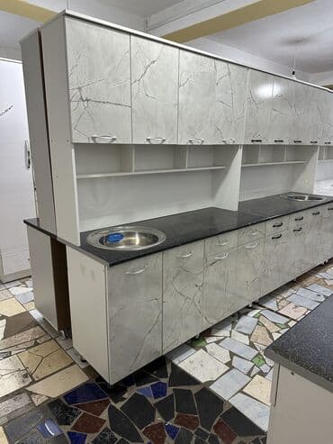 кухонная мебель рассрочка: Ашкана гарнитуру, Жаңы, Бөлүп төлөө менен, түсү - Ак, ДСП, Акысыз жеткирүү — 4