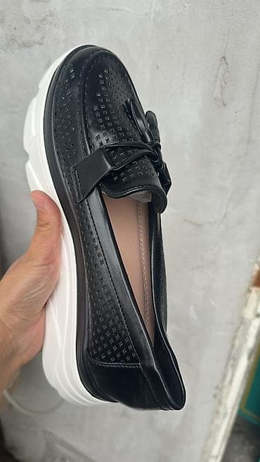 лоферы женские: Женские лоферы на массивной белой подошве - Модель: легкие лоферы с — 4