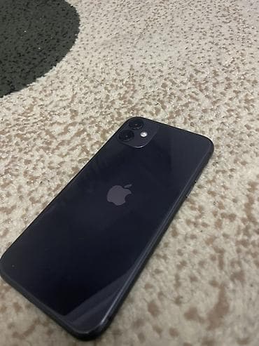IPhone 11, Б/у, 128 ГБ, Черный, Чехол, 73 %