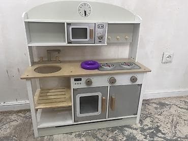 детский кухонный гарнитур: Детская игровая кухня из дерева с полным набором элементов для — 1