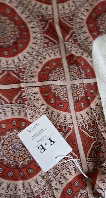 бренд микс: Блуза с этническим принтом - Свободный прямой крой, рукав “летучая — 4