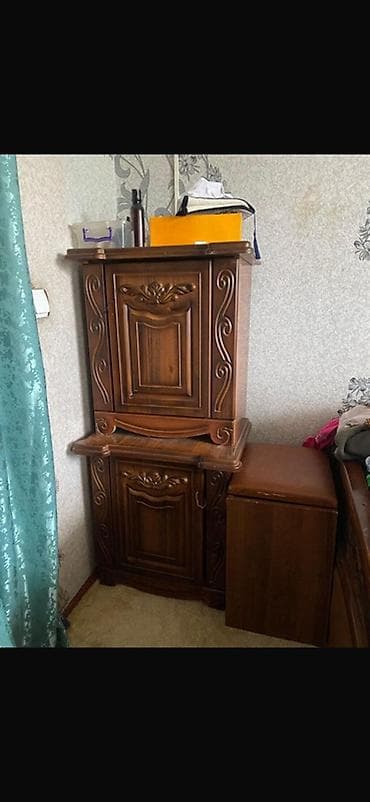 Спальный гарнитур, Двуспальная кровать, Дерево, цвет - Коричневый — 4