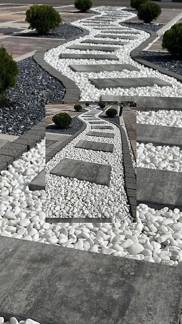 Сантехника: Декоративный белый камень для ландшафта - Материал: природный — 2