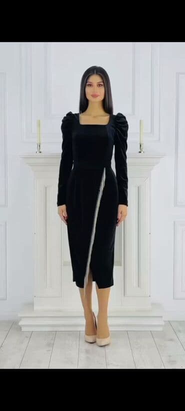 прокат национальных костюмов для детей: Кече көйнөгү, Классикалык, Жеңдери менен, Страздар, M — 1