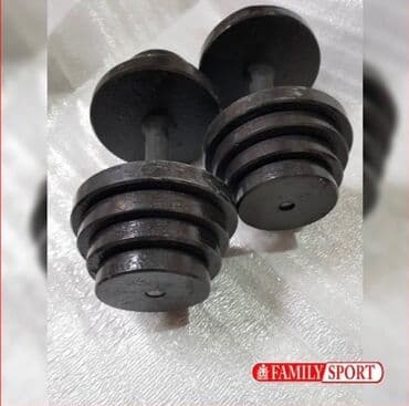 набор гантель в чемодане flexter: Пара черных разборных гантелей. Каждая гантель состоит из грифа и — 1