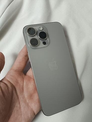 IPhone 15 Pro Max, Б/у, 256 ГБ, Natural Titanium, Чехол, 80 % at lalafo.kg IPhone 15 Pro Max, Б/у, 256 ГБ, Natural Titanium, Чехол, 80 %