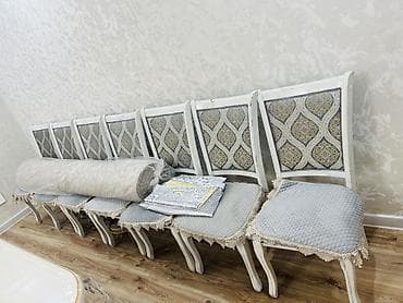 Стол и стул для зала, цвет - Белый