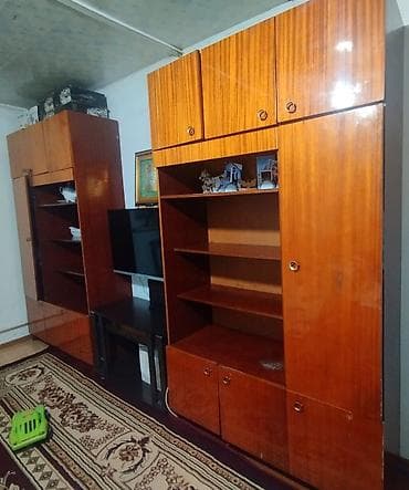 Гарнитур для зала, Б/у, Шкаф, ДСП, Платная доставка, цвет - Коричневый