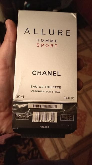 чистка зуб: CHANEL Allure Homme Sport — мужская туалетная вода. Б/У, оригинал — 3