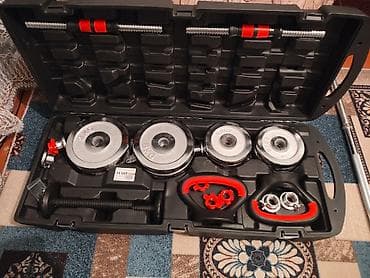 Продам набор новый гантели штанги гриф удобный. фиксаторы всё