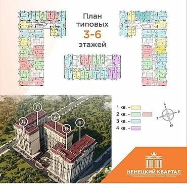жк мичуринский квартал: 3 комнаты, 84 м², Элитка, 12 этаж, Готовая ПСО (под самоотделку) — 1