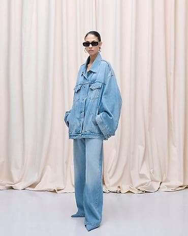 30: Джинсовая куртка, Свободная модель, Осень-весна, L — 6