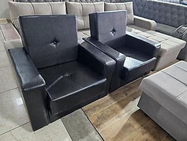 стулья дизайнерские: Комплект мягкой мебели, цвет - Черный — 4