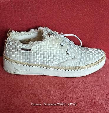 Мокасины и лоферы: Лоферы, 38, Bugatti, Б/у, цвет - Белый — 2