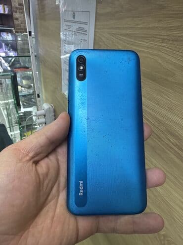 Redmi, Redmi 9A, Б/у, 64 ГБ, цвет - Синий, 2 SIM