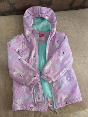 пальто детское демисезонное: Детские верхние вещи (для девочки): 1) Легкая куртка-дождевик — 1