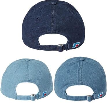 брендовые мужские спортивные костюмы из турции: Russell Athletic. Джинсовая кепка. 100% хлопок, деним с эффектом — 6