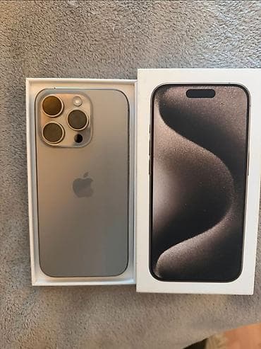 iphone 15 rpo max: IPhone 15 Pro, Б/у, 256 ГБ, Natural Titanium, Коробка, 85 % — 1
