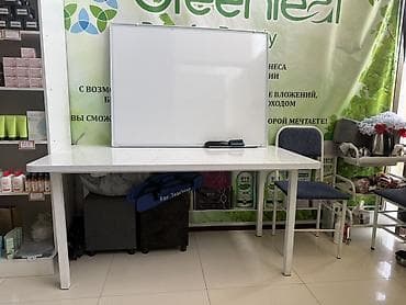 массажные стол: Офисный стол, Нерегулируемый, цвет - Белый, Прямоугольный — 1