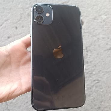 i3 9: IPhone 11, Б/у, 128 ГБ, Черный, Защитное стекло, Чехол, Кабель, 82 % — 1