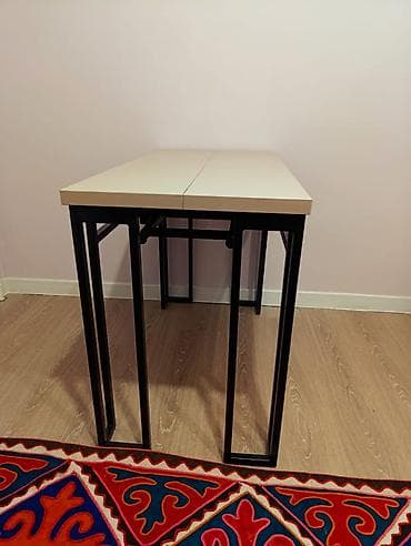 Раскройные столы: Стол трансформер Для кухни, Раскладной стол, Длина, см: 110 см, цвет - Бежевый — 4