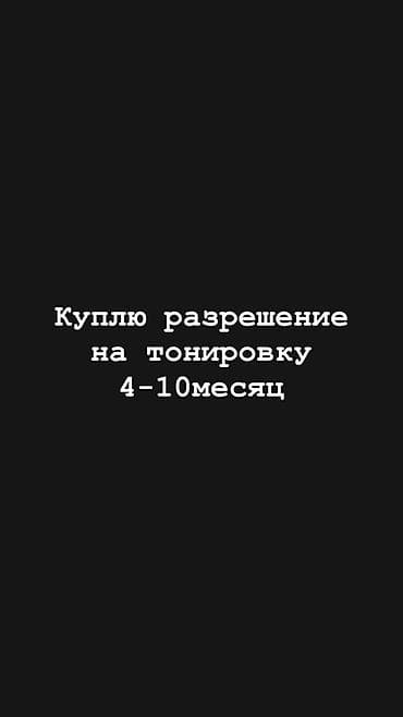 Запрос: требуется разрешение на тонировку авто на срок 4–10 месяцев