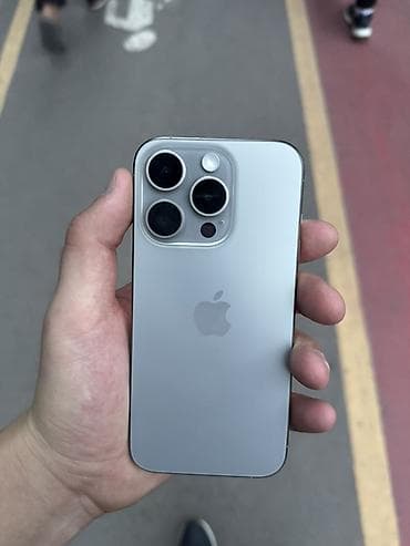 IPhone 15 Pro, Б/у, 128 ГБ, Natural Titanium, Чехол, 80 % at lalafo.kg IPhone 15 Pro, Б/у, 128 ГБ, Natural Titanium, Чехол, 80 %
