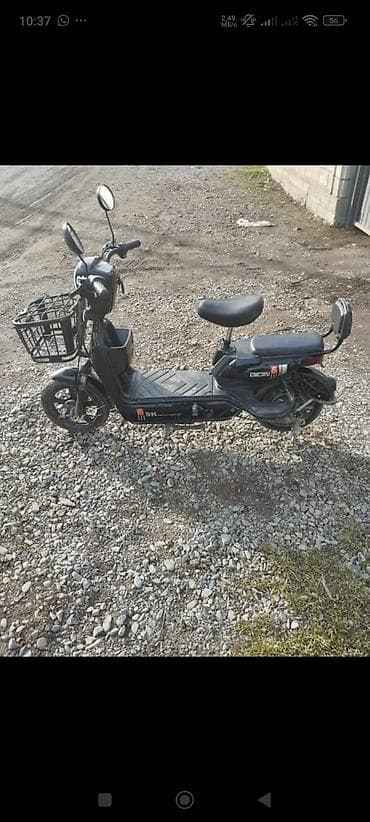 Мототехника: Электрический скутер (электровелосипед-скутер) с педалями и цифровой — 3