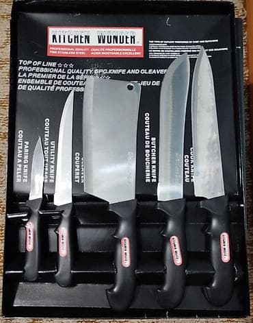 набор кухонных ножей: Набор кухонных ножей Kitchen Wonder, 5 предметов, из нержавеющей — 2
