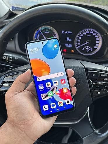 iphone mobile: Redmi, Redmi Note 11, Б/у, 64 ГБ, цвет - Синий, 2 SIM — 2