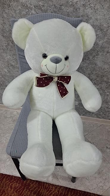 1 5 года: Мишка белый с бордовый бантиком (85см) — 1