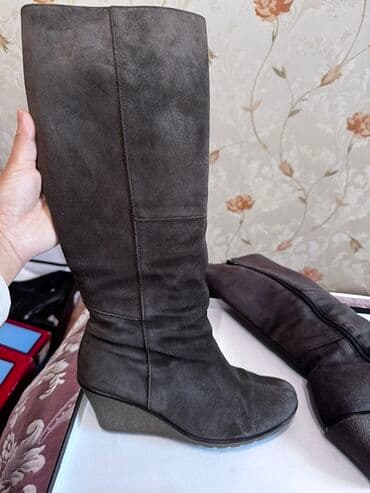 женские брендовые туфли недорого: Женская обувь 37-38 размера. Сапоги 1000 сом Коричневые кожаные Dune — 1