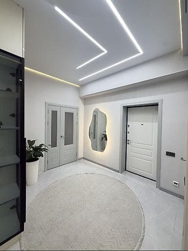 Кыймылсыз мүлк: 3 бөлмө, 80 м², №4 шаардык оорукана (Айни көч.) Элитка, 8 кабат, Евро оңдоо — 7
