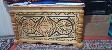 евра куб: Резной деревянный сундук/лава с крышкой - Материал: массив дерева — 3