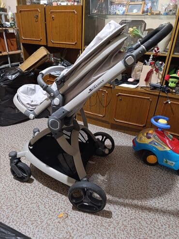 skillmax коляска страна производитель: Коляска, цвет - Серебристый, Б/у — 3