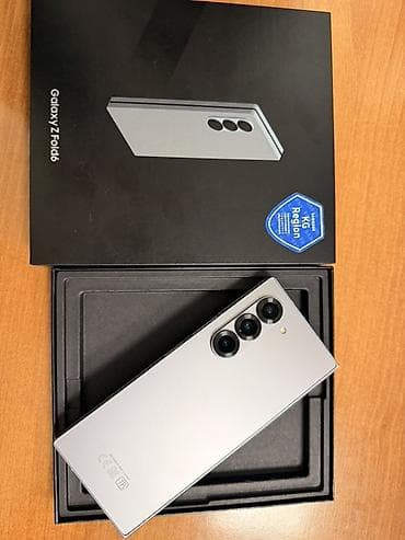 Уюлдук телефондор жана аксессуарлар: Samsung Galaxy Z Fold6, Жаңы, 256 ГБ, түсү - Боз, 2 SIM, eSIM — 3