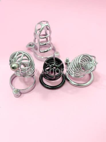 Товары для взрослых: Мужские пояса верности с клеткой на головке выполнены из нержавеющего — 6